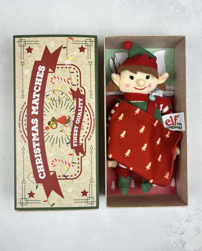 Picture of Christmas Elf Baby Girl in North Pole Matchbox